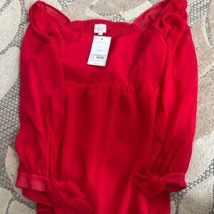 Isabel Maternity by Ingrid & Isabel Vibrant Red Blouse